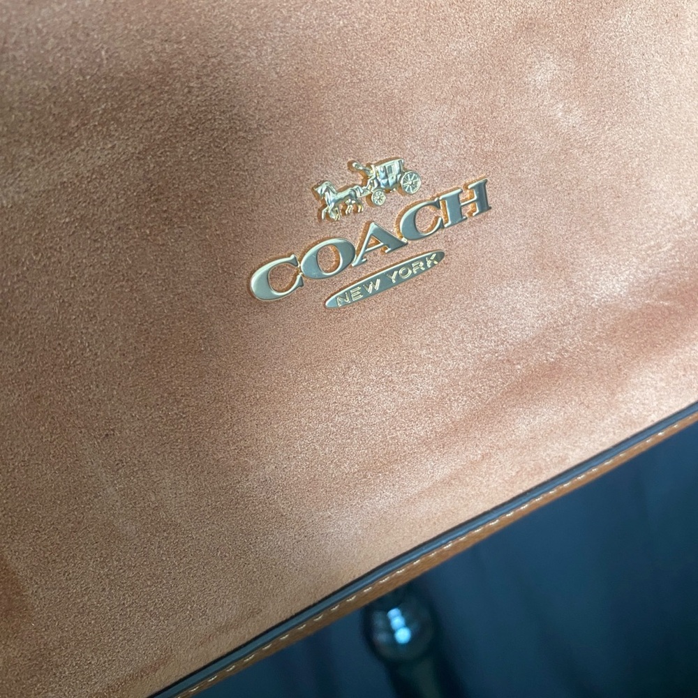 Coach Brown Suede Tote - Picture 7 of 17